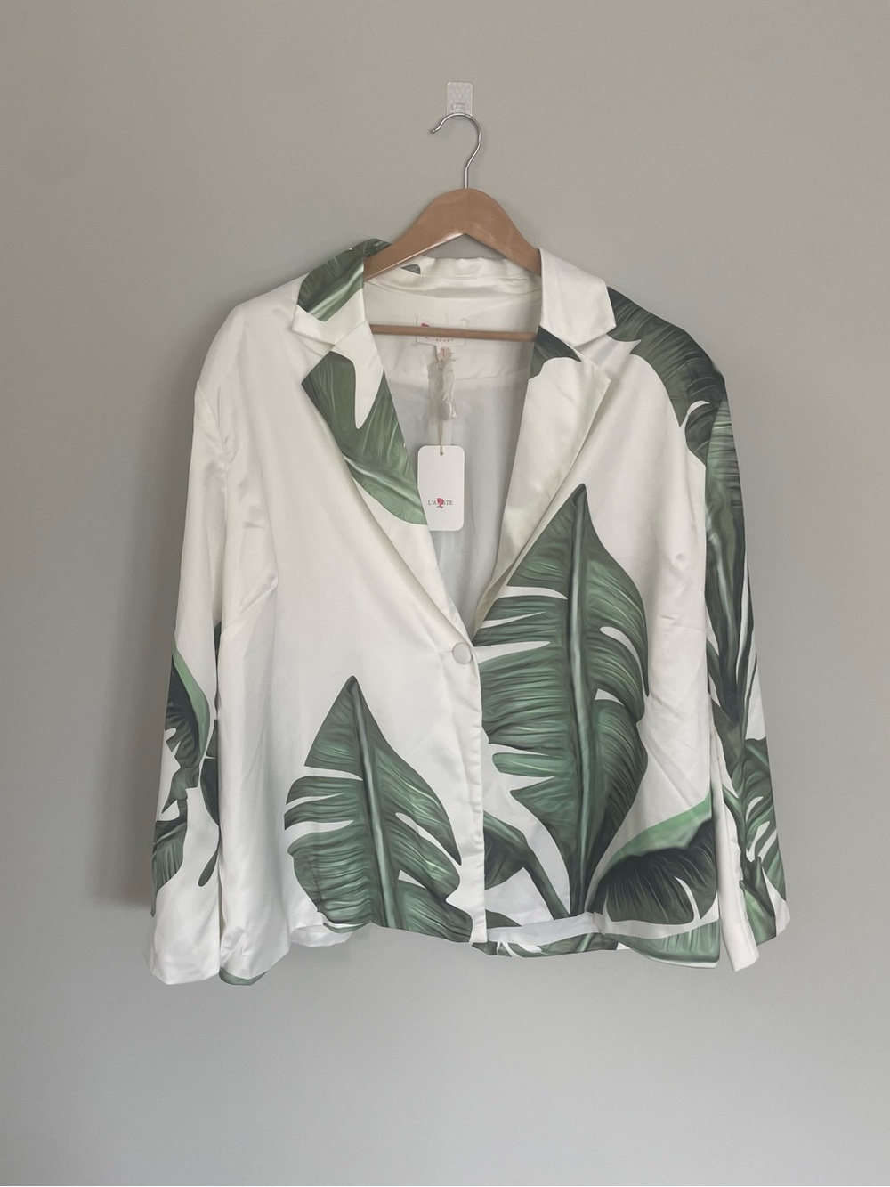 3pc Set L'ATISTE by Amy NWT Greenleaf Pant Set Tropical Leaf SIZE 2X - Picture 3 of 16